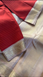 Load image into Gallery viewer, Small border Korvai Kanjivaram Silk - MAATHEY
