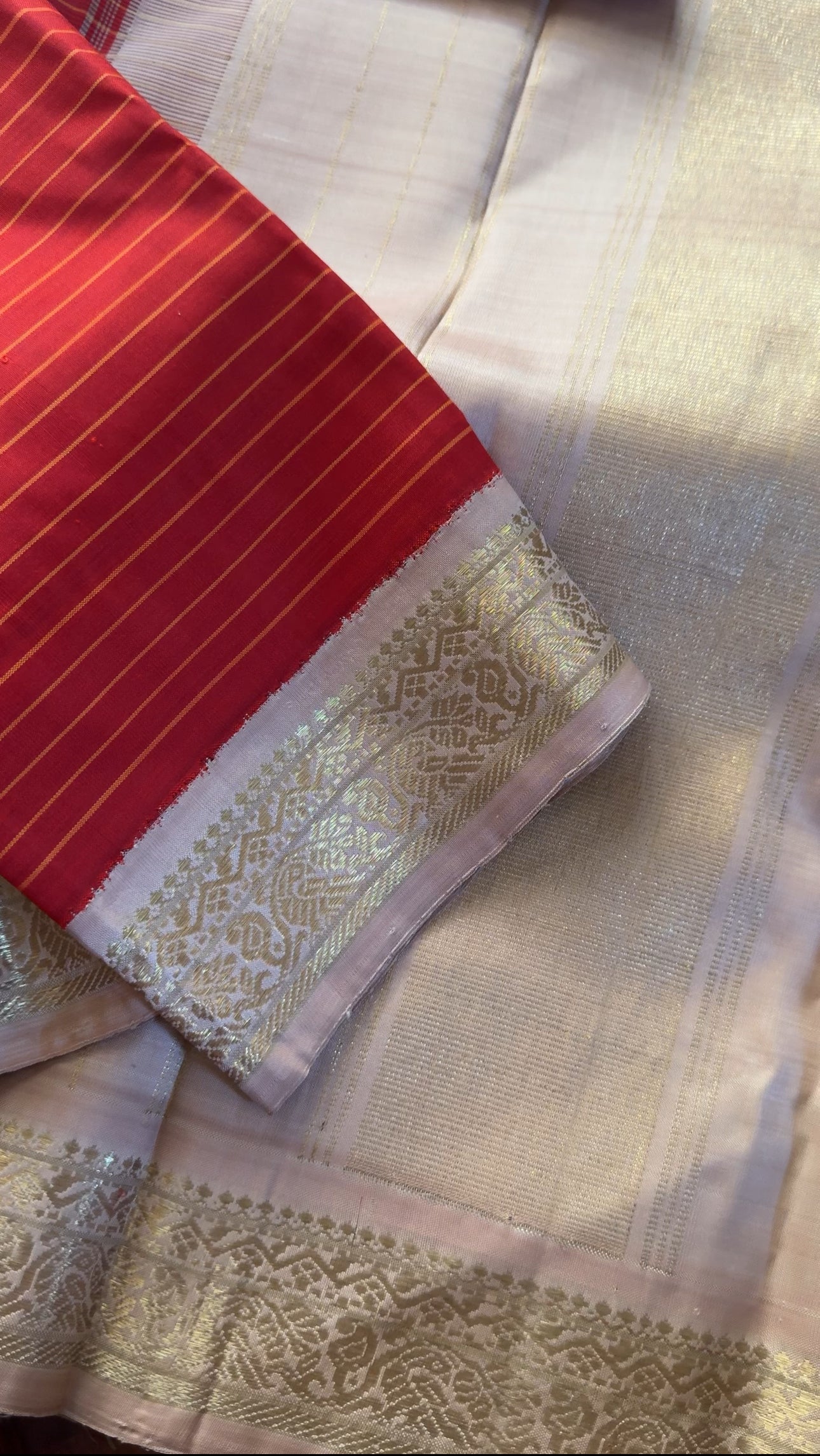 Small border Korvai Kanjivaram Silk - MAATHEY