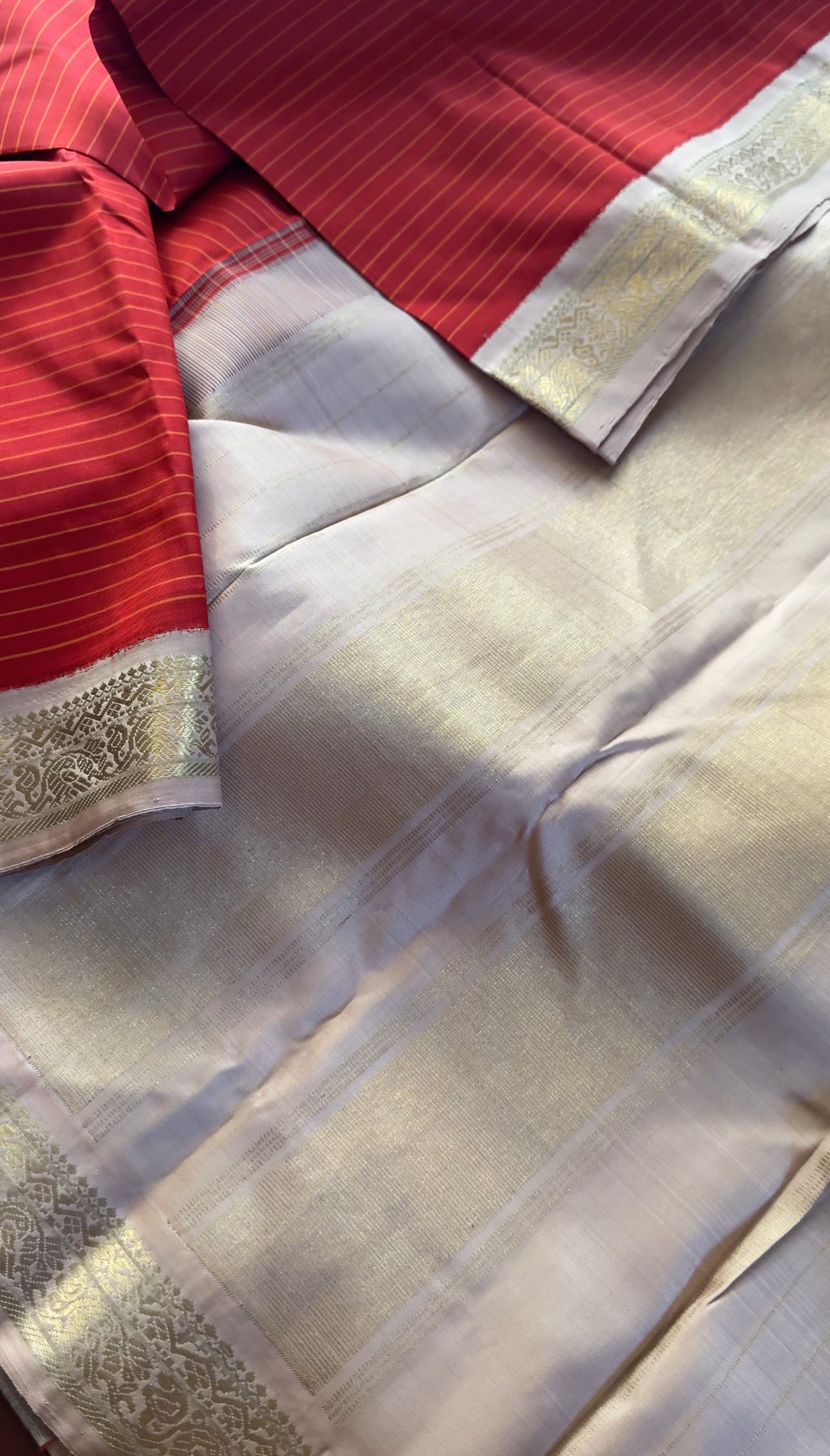 Small border Korvai Kanjivaram Silk - MAATHEY