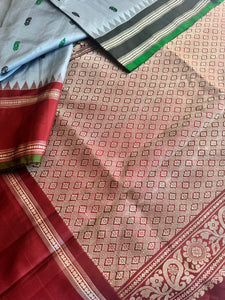 No Zari Kuttu Gadwal Silk