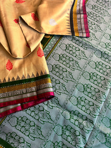 Minimal Zari Kuttu Gadwal Silk