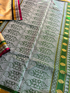 Minimal Zari Kuttu Gadwal Silk