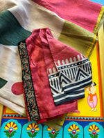 Load image into Gallery viewer, Blockprinted Tussar Saree &amp; Handcrafted Tussar Blouse
